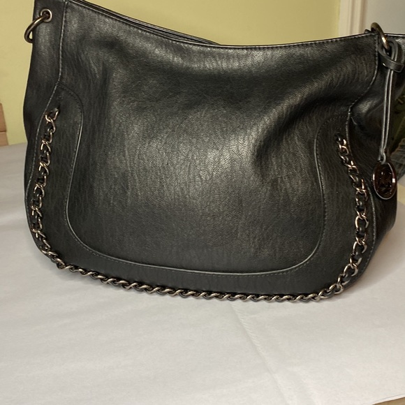 Jessica Simpson black faux leather hobo purse - Picture 2 of 6